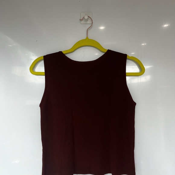 Burgundy Knit Tank Top - Picture 2 of 2